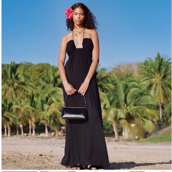 STAUD Dresses & Skirts - NWT STAUD Kanha Maxi Halter Dress Gown Black Medium Retail $395